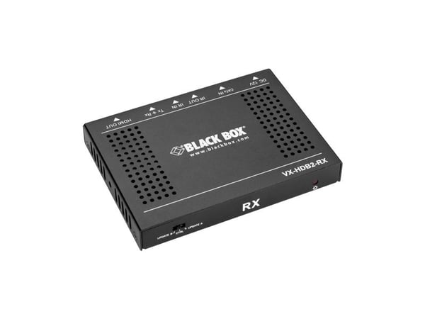 Black Box HDR CATx Video Extender Receiver - Video/lyd/infrarød/seriell-utvider - mottaker - RS-232, HDMI, infrarød, CATx - opp til 70 m