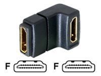 DeLOCK - HDMI-sovitin - HDMI (naaras) - HDMI (naaras) - suorakulmainen liitin