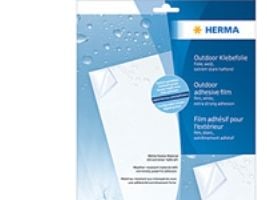 HERMA 9535, Valkoinen, Itse kiinnittyvä tulostintarra, A4, Polyolefiini, Laser, Kiinteä