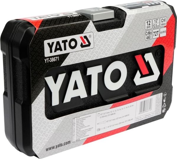 YATO NØKLER 12 stk. 1/2" XS 38671