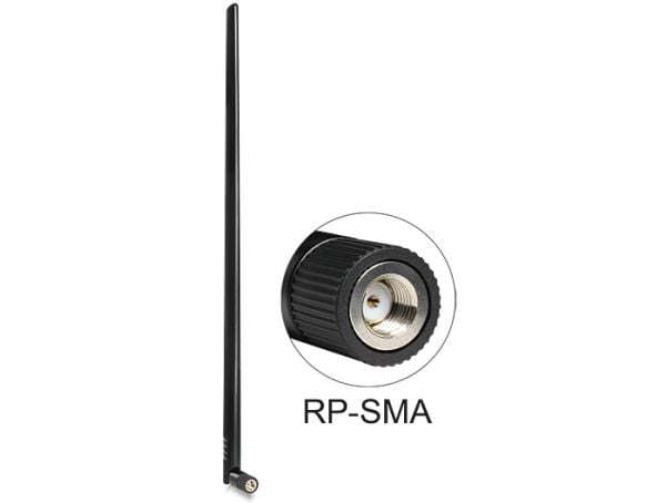 Delock WLAN - Antenne - Wi-Fi - 9 dBi - rundtstrålende - svart