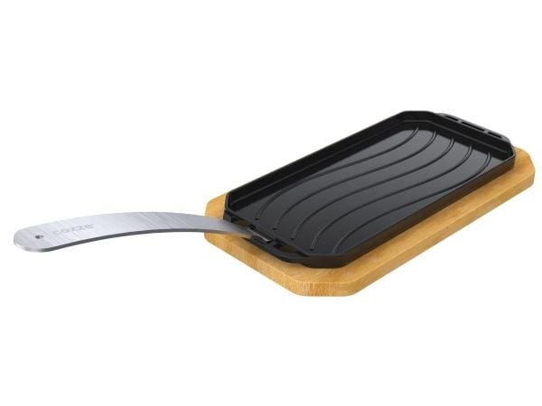Cozze® vendbar støbejernspande med bordskåner 165 x 330 mm