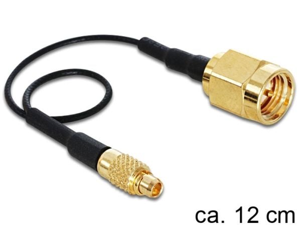 DeLOCK - Antennisovitin - SMA (han) til MMCX (han) - 12 cm - lajittelu