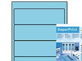 HERMA Special - Papir - matt - permanent selv-adhesiv - blå - 192 x 61 mm 80 etikett(er) (20 ark x 4) opake arkivmappeetiketter