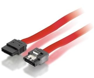 Equip 111802, 0,5 m, SATA II, SATA 7-pin, SATA 7-pin, Hankjønn/hankjønn, Rød