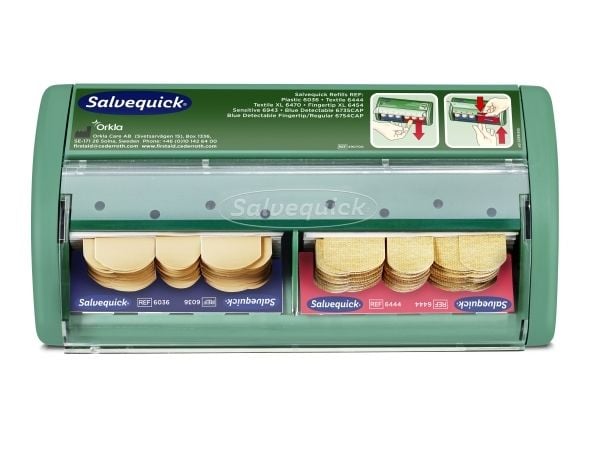 Salvequick Plasterdispenser - inkl. tekstil- og plastplastre