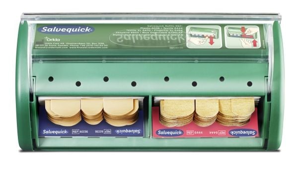 Salvequick Plasterdispenser - inkl. tekstil- og plastplastre