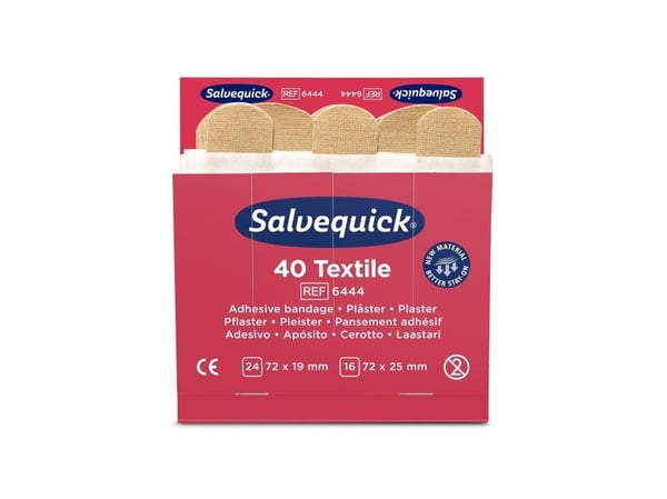 Plaster Salvequick tekstil - 40 plastre x 6 refill