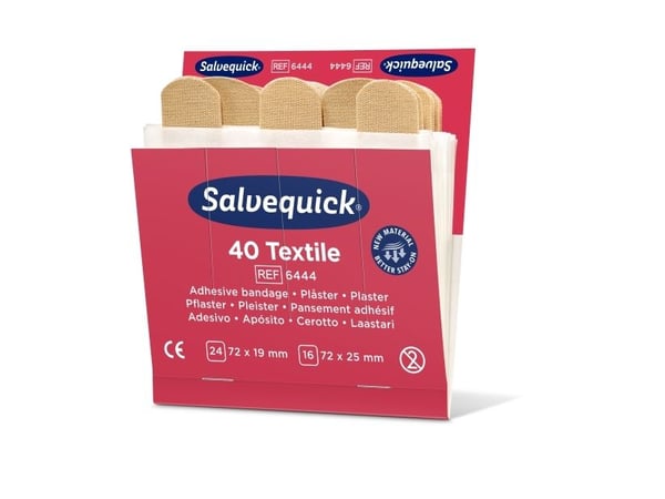 Plaster Salvequick tekstil - 40 plastre x 6 refill