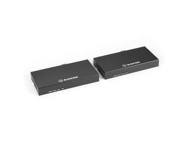 Black Box HDMI 2.0 Extender over Fiber - Sender og mottaker - video/lyd/infrarød/seriell-utvider - RS-232, HDMI, infrarød, CATx - over fiberoptikk ...