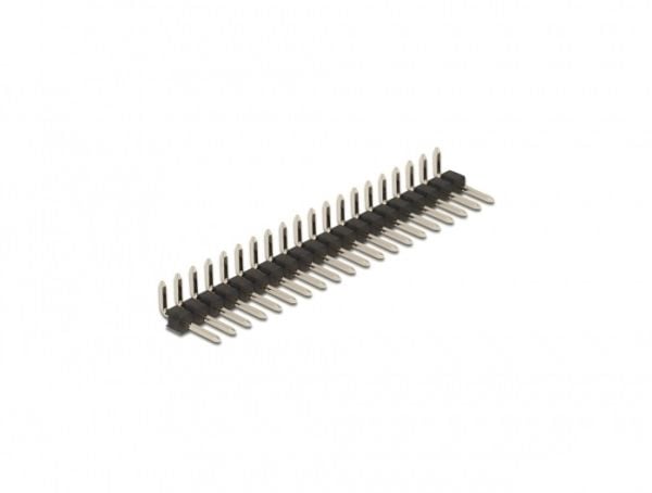 Delock - Pin header (20-pin, pitch 2.54 mm) - svart (en pakke 5)