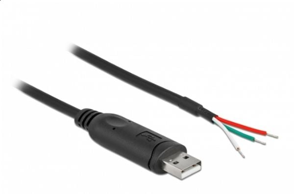 Delock - USB / seriell-kabel - USB (hann) - 2 m - stranded copper wire only - svart