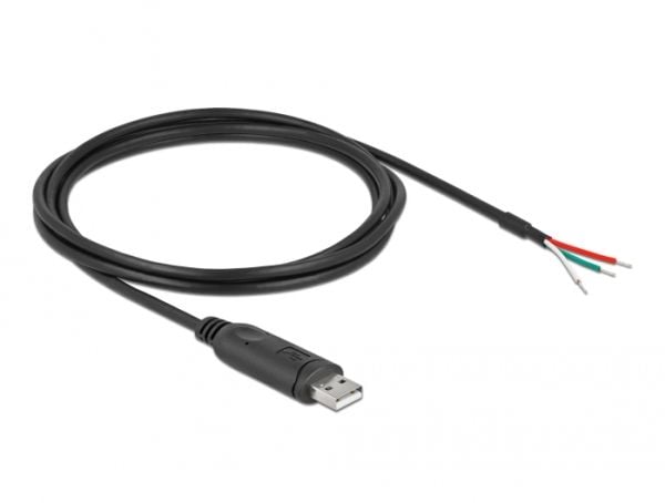 Delock - USB / seriell-kabel - USB (hann) - 2 m - stranded copper wire only - svart