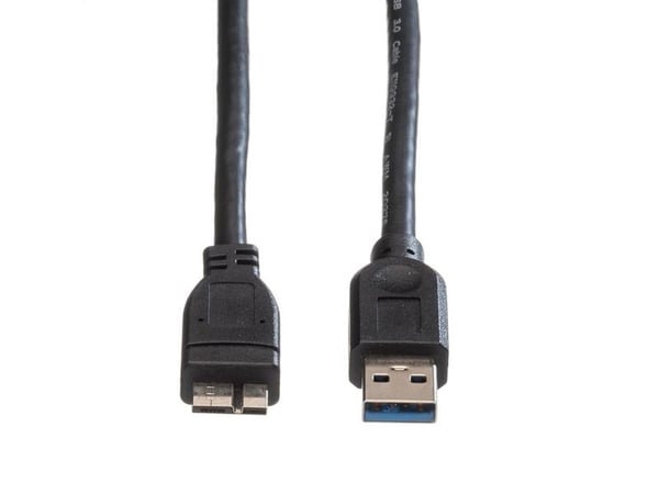 ROLINE 11.02.8876, 0,15 m, USB A, Micro-USB B, USB 3.2 Gen 1 (3.1 Gen 1), Sort