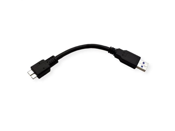ROLINE 11.02.8876, 0,15 m, USB A, Micro-USB B, USB 3.2 Gen 1 (3.1 Gen 1), Sort