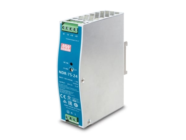 PLANET PWR-75-24, 75 W, 100 - 240 V, 50 - 60 Hz, 1.45 A, Over-spenning (volt), Overoppheting, Overbelastning, Kortslutning, Ul508, TUV EN60950-1