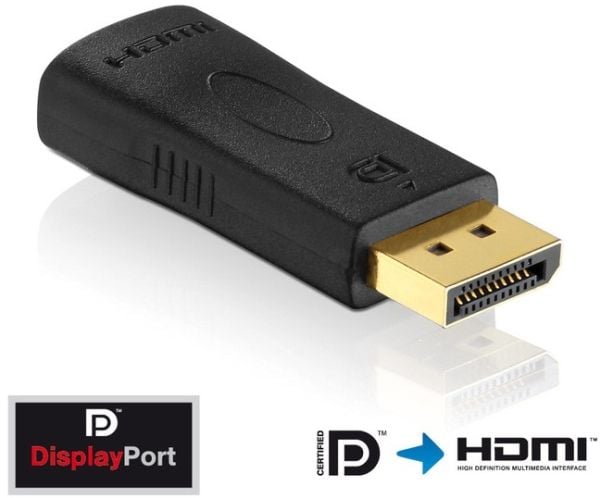 Purelink PureInstall PI150 - Videokort - DisplayPort hane till HDMI hona - svart
