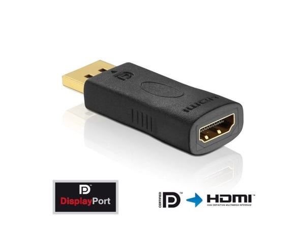 Purelink PureInstall PI150 - Videokort - DisplayPort hane till HDMI hona - svart