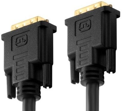 Purelink PureInstall PI4200 - DVI-kabel - dobbeltlenke - DVI-D (hann) til DVI-D (hann) - 2 m - svart