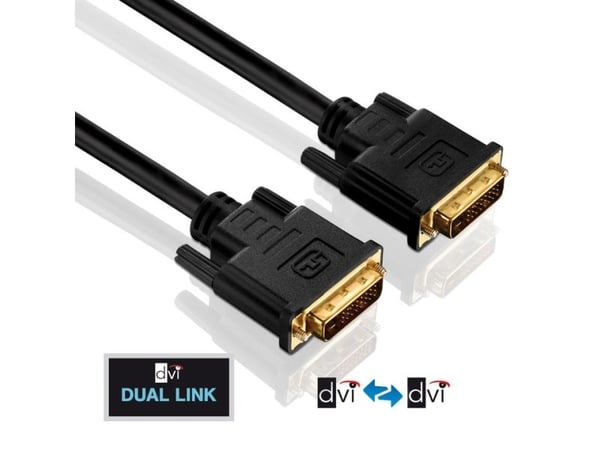 Purelink PureInstall PI4200 - DVI-kabel - dobbeltlenke - DVI-D (hann) til DVI-D (hann) - 7.5 m - svart