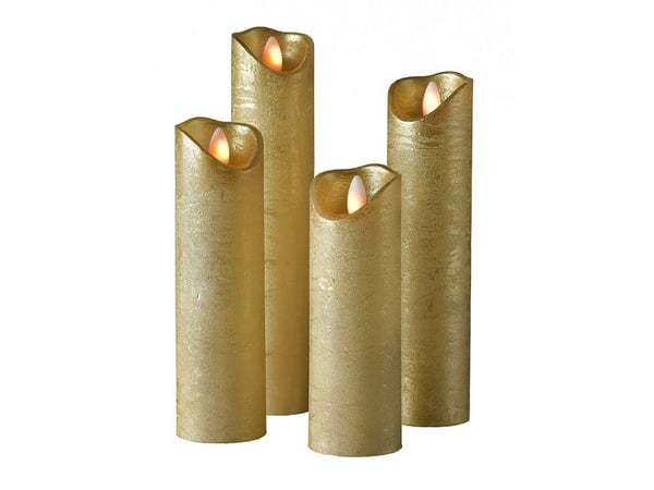 Julepynt Sompex Sompex Shine Led stearinlys, sett med 4, fjernstyrt, timerfunksjon, multiled