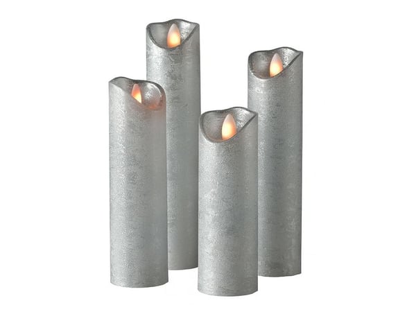 Sompex Shine LED-lysestake-sett (4 stk) med fjernkontroll og timer, Multi LED