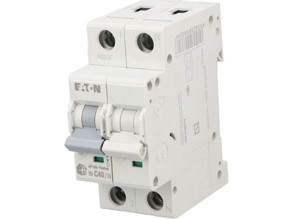 Eaton ylivirtakatkaisija 1P+N C 40A 6kA AC xPole Home HN-C40/1N 194855