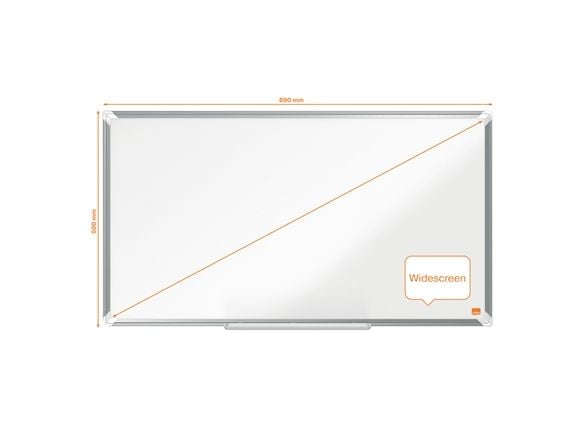 Nobo Premium Plus Stål Whiteboard EU Ecolabel 890x500 mm, 873 x 485 mm, Stål, Fast, Magnetisk