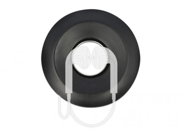 Delock Cableyoyo - Kabelspoler for øretelefon for kabler, øretelefoner - svart, hvit (en pakke 2)