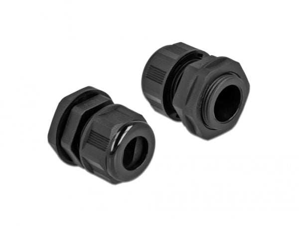 DeLOCK 60385, Musta, Muovi, 2 kpl, PG16, 1,4 cm, IP68
