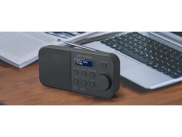 Muse M-109 DB, Bærbar, DAB+, FM, PLL, 87,5 - 108 MHz, 174.928 - 239.2 MHz, Automatisk skann, Automatisk lagring, LCD
