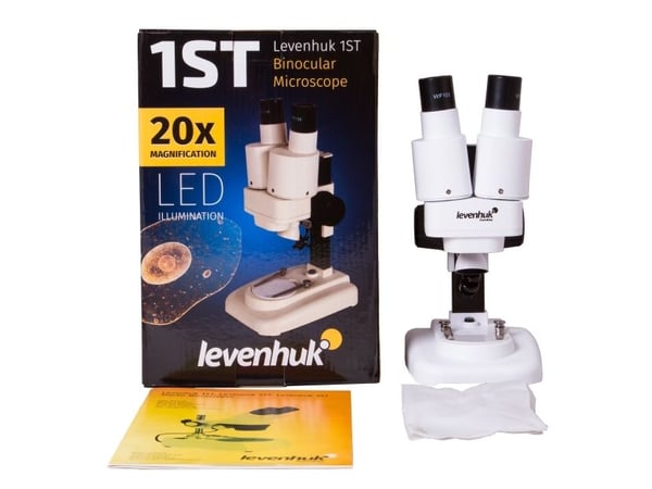 Levenhuk 1ST, Optisk, Hvit, Plastikk, 20x, WF10x, LED