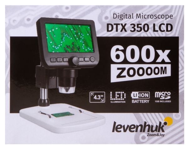Levenhuk DTX 350 LCD, Digitalt, Sort, Hvit, Plast, LCD, 10,9 cm (4.3"), MicroSD (TransFlash)