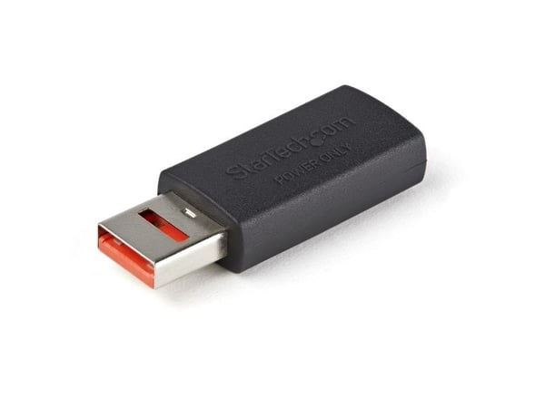 StarTech Secure Charging USB Data Blocker Adapter, Male to Female USB-A Charge-Only Adapter, No-Data Charge/Power-Only Adapter for Phone/Tablet, Da...