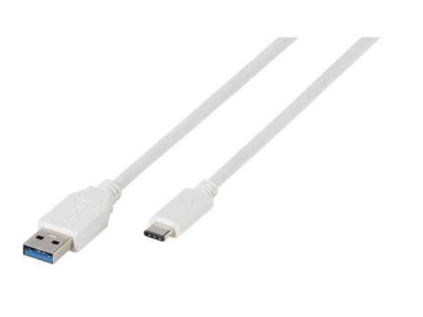 Vivanco - USB-kaapeli - USB-C (han) til USB Type A (han) - USB 3.0 - 1 m - hvid