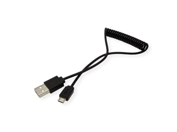 Roline USB-kaapeli USB 2.0 USB-A uros, USB-Mikro-B uros 1,00 m musta suojattu 11.02.8317