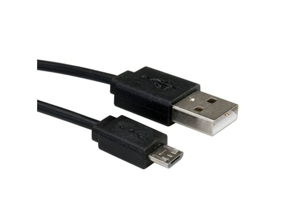 Roline USB-kaapeli USB 2.0 USB-A uros, USB-Mikro-B uros 1,00 m musta suojattu 11.02.8317