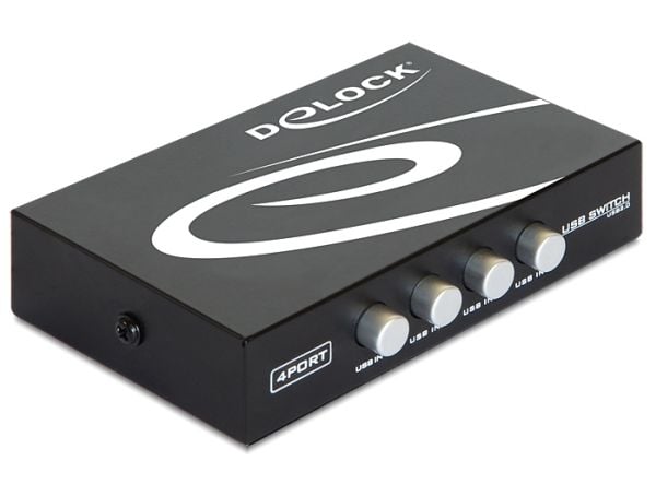 Delock Switch USB 2.0 4 port manuaalinen - USB sharing switch til periferiudstyr - 4 x USB 2.0 - desktop