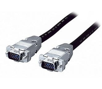 Equip 118851, 3 m, VGA (D-Sub), VGA (D-Sub), Hankjønn, Hunkjønn, Sort, Sølv
