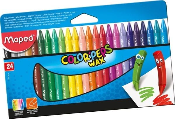maped colorpeps ljuskraynons 24 färger