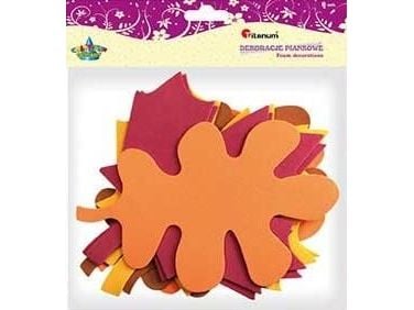 Titanum Foam koristeet iso tammi, vaahtera lehdet 8kpl.mix väri: oranssi, keltainen, ruskea, ruskea, ruskea 205x190x1mm. (EB691)