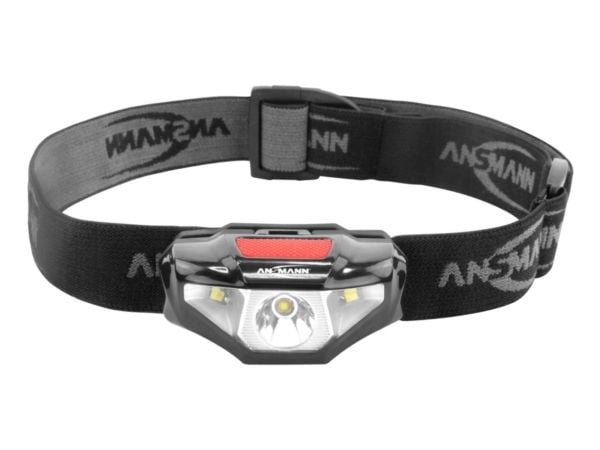 Ansmann HD70B, Hodebåndslommelykt, Svart, Akrylonitril-butadien-styren (ABS), Plastikk, IP44, LED, 1 lamper