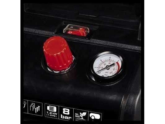 Einhell TC-AC 190/6/8 OF Set, 190 l/min, 8 stang, 1200 W, 8,8 kg