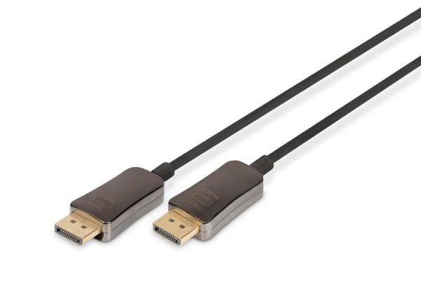 DIGITUS - DisplayPort-kabel - DisplayPort (hann) til DisplayPort (hann) - DisplayPort 1.4 - 10 m - smekklås, Active Optical Cable (AOC), støtte for...