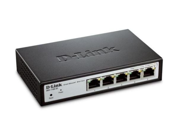 D-Link DGS 1100-05V2 - Switch - smart - 5 x 10/100/1000 - stasjonær - AC 100/240 V