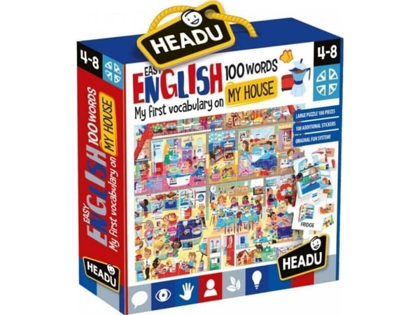 Puslespill HEADU Pedagogisk spill for førskolebarn "English easy. 100 words: my home"