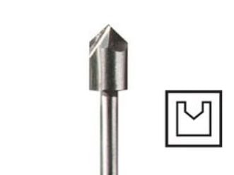 Dremel 640, V-ura jyrsinterä, 6,4 mm, 3,2 mm, 35000 RPM