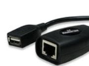 Manhattan 179300, Koblet med ledninger (ikke trådløs), USB, Ethernet, 12 Mbit/s, Svart