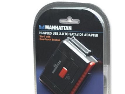 Manhattan 179195, USB A-tyyppi, musta, SATA 1.0 FCC CE EuP WEEE, 12 V, 70 mm, 98 mm