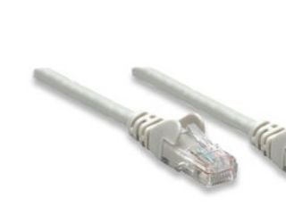 Intellinet - Koblingskabel - RJ-45 (hann) til RJ-45 (hann) - UTP - CAT 5e - formstøpt, uten hindringer - grå